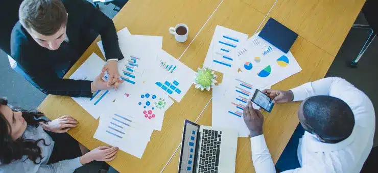 business workflow overview showing key operational functions managed through outsourcing teams with Nearbridge
