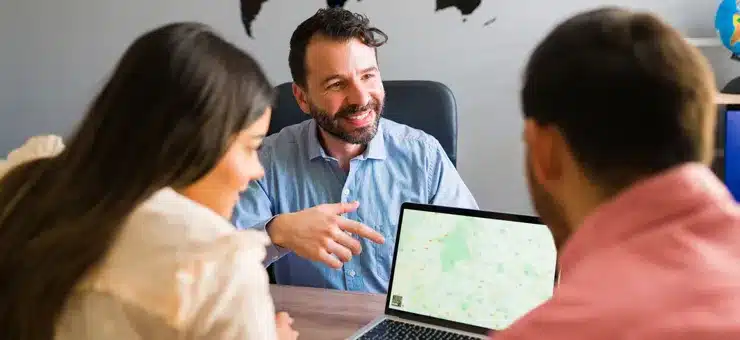 business professionals reviewing outsourcing options in Latin America to select the right partner