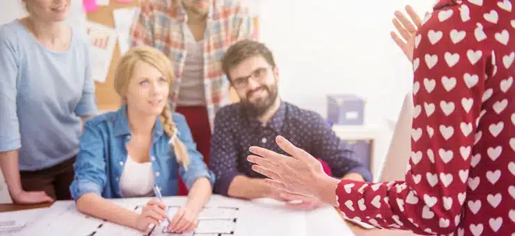 professionals planning team structure and workflows to build efficient nearshore operations