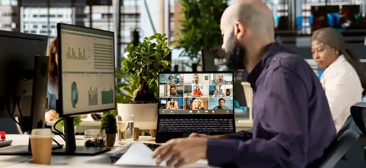 remote collaboration between global professionals in a dedicated nearshore team supporting U.S. business growth